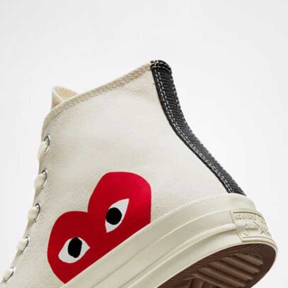 Converse Chuck Taylor All Star 70 Hi Comme des Garcons PLAY White - Picture 5 of 10